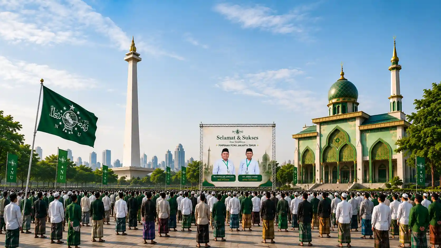 Kebersamaan pengurus dan warga PCNU Pengurus Cabang Kabupaten Kendal